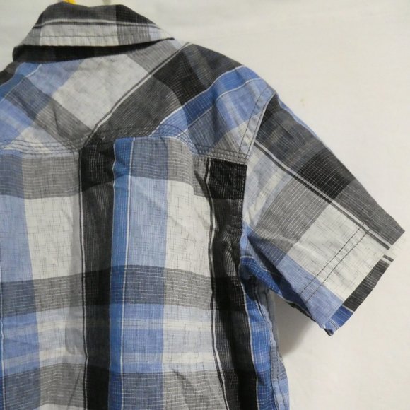 BURNSIDE, 6x, casual button down plaid shirt, BNWOT - Picture 11 of 13